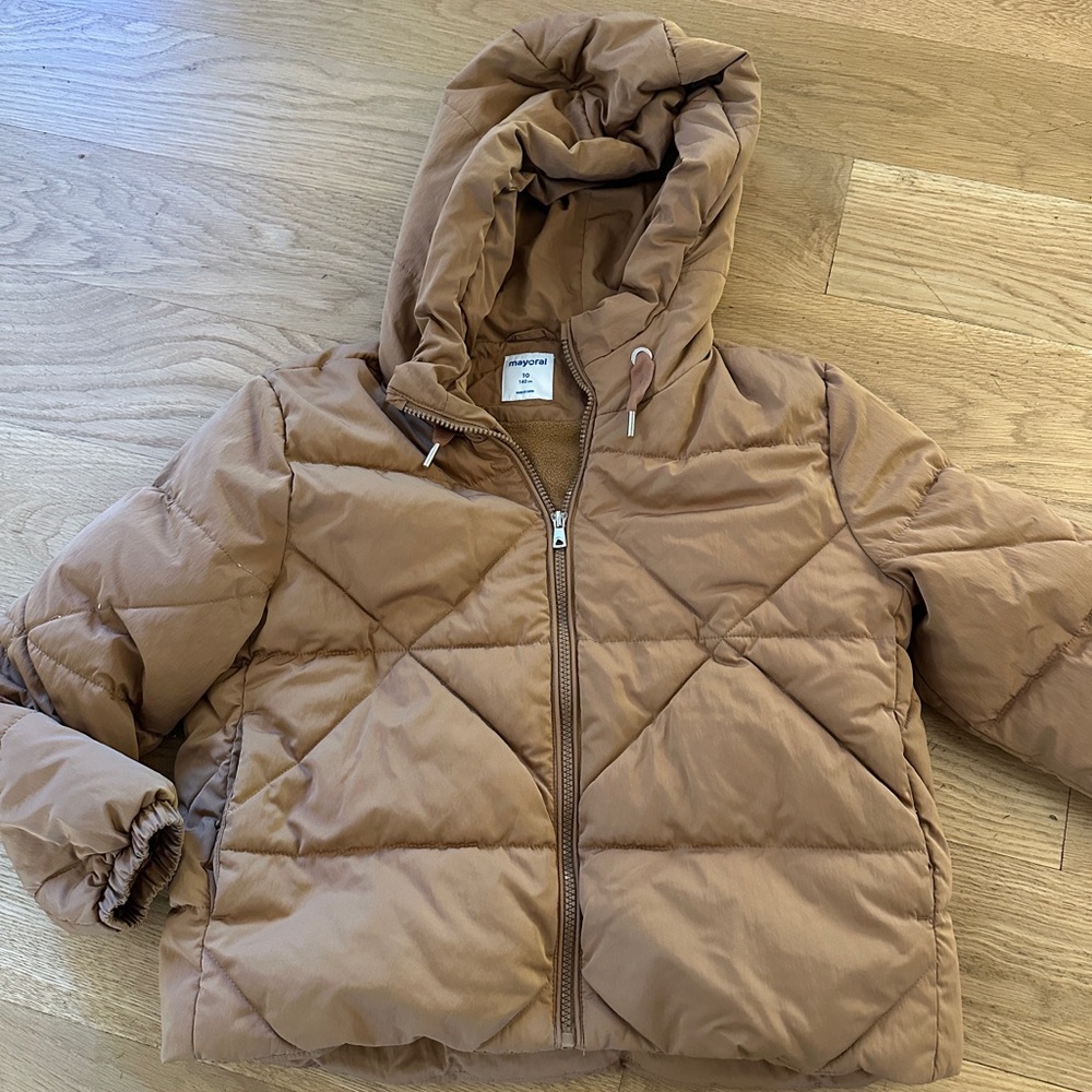 Mayoral Girls Tan Puffer Jacket